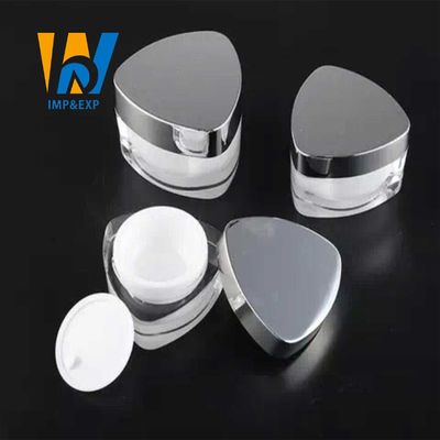 Double mur 5ml 50ml de Brown de pots cosmétiques en plastique vides noirs pourpres de crème 10 onces récipients en plastique de 10 grammes